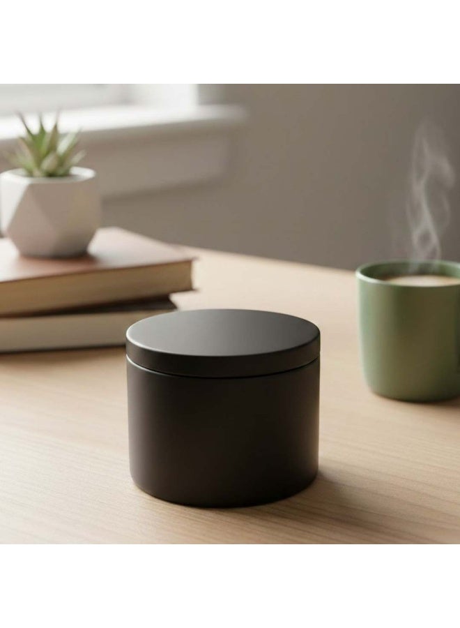 Inches Home Ash black candle jar – vanilla - Image 2